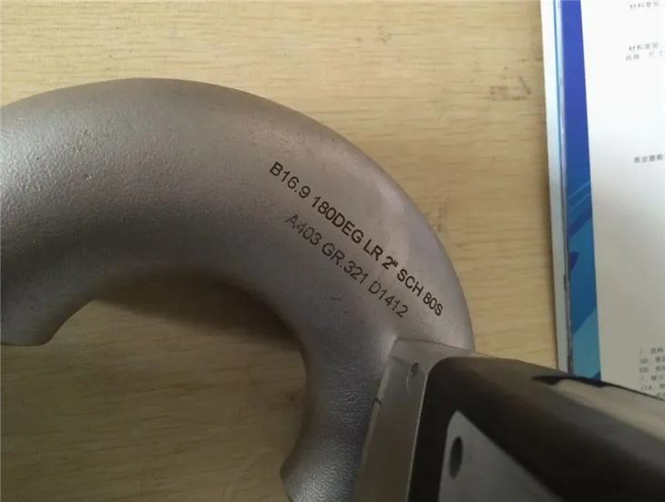 A403 WP321 180 градусов колена, 180 градусов возврата изгибов, согните фитинги трубы