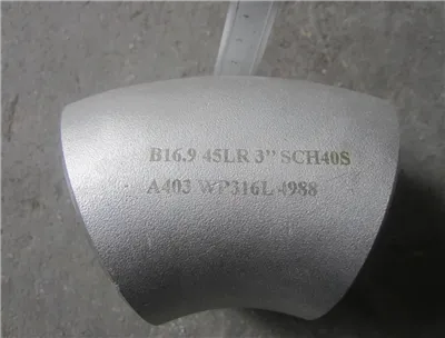Wp316L стальные отводы, нержавеющая сталь 45град Lr колена